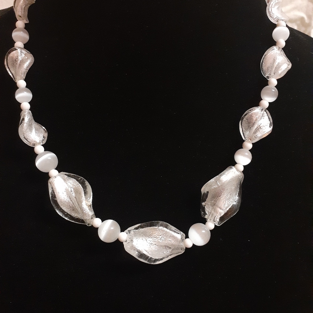 White Glass Necklace